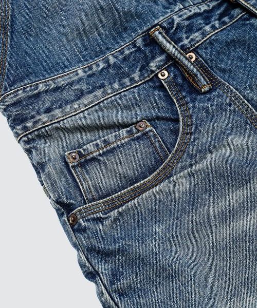 SUGARHILL(シュガーヒル)の「FADED DENIM OVERALL(サロペット/オーバーオール・メンズ・インディゴブルー・0)」の2枚目の写真