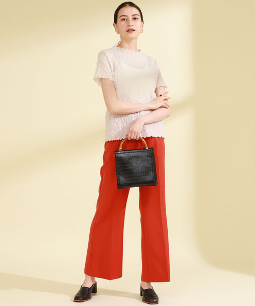 Ray BEAMS（レイビームス）の「Ray BEAMS / フラワー シュリンク ハーフスリーブ Tシャツ（Tシャツ/カットソー・レディース・ミント/オフホワイト/ブラック・ONE SIZE）」の17枚目の写真