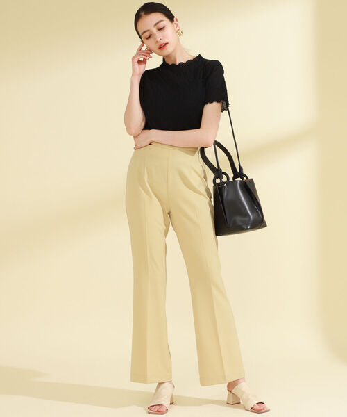 Ray BEAMS（レイビームス）の「Ray BEAMS / フラワー シュリンク ハーフスリーブ Tシャツ（Tシャツ/カットソー・レディース・ミント/オフホワイト/ブラック・ONE SIZE）」の6枚目の写真