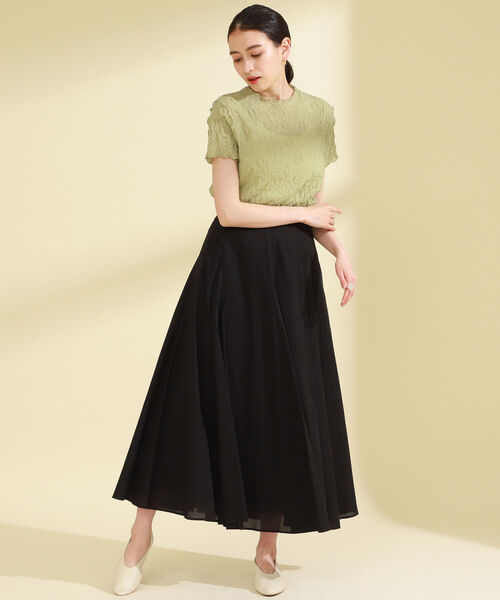 Ray BEAMS（レイビームス）の「Ray BEAMS / フラワー シュリンク ハーフスリーブ Tシャツ（Tシャツ/カットソー・レディース・ミント/オフホワイト/ブラック・ONE SIZE）」の8枚目の写真