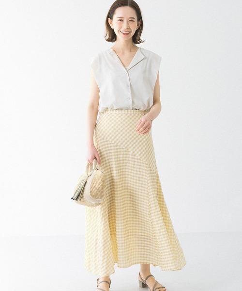 URBAN RESEARCH ROSSO（アーバンリサーチロッソ）の「ラインアートタックスリーブブラウス（シャツ/ブラウス・レディース・ブラック系その他/ホワイト系その他/ブルー系その他・FREE）」の8枚目の写真