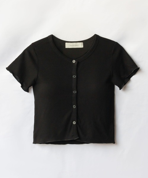 me+em select（ミームセレクト）の「ショート丈リブコンパクトちびTシャツ【韓国製】（Tシャツ/カットソー・レディース・ブラック/グレー/イエロー/アイボリー・FREE）」の10枚目の写真