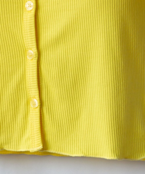 me+em select（ミームセレクト）の「ショート丈リブコンパクトちびTシャツ【韓国製】（Tシャツ/カットソー・レディース・ブラック/グレー/イエロー/アイボリー・FREE）」の20枚目の写真