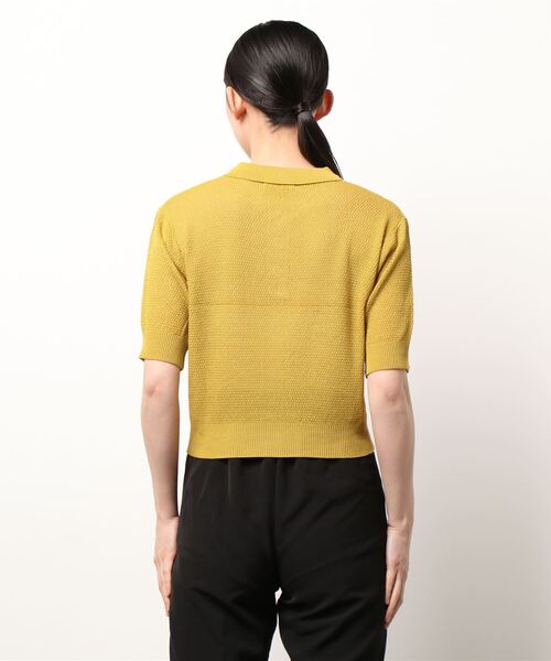 ehka sopo（エヘカソポ）の「襟付透かし編みニット（ニット/セーター・レディース・オフホワイト/イエロー/グリーン・ﾌﾘ-）」の4枚目の写真