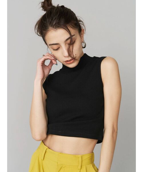 EVRIS（エヴリス）の「ボトルネックノースリトップス（タンクトップ・レディース・ブラック/ホワイト・FREE）」の15枚目の写真