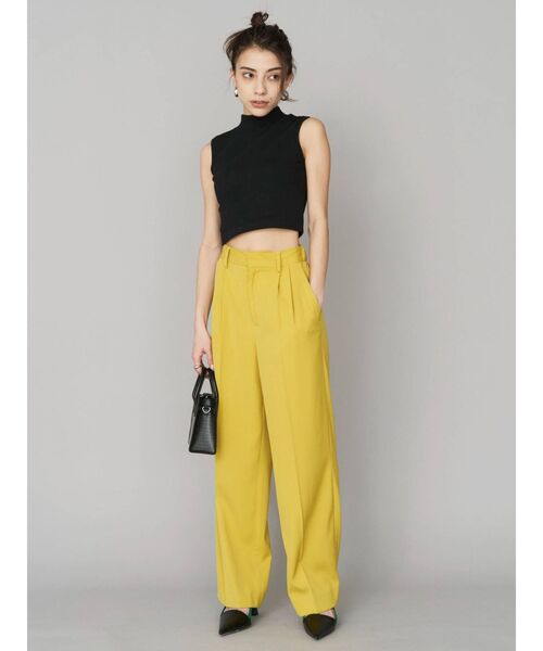 EVRIS（エヴリス）の「ボトルネックノースリトップス（タンクトップ・レディース・ブラック/ホワイト・FREE）」の11枚目の写真