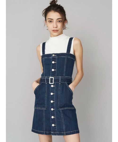 EVRIS（エヴリス）の「ボトルネックノースリトップス（タンクトップ・レディース・ブラック/ホワイト・FREE）」の5枚目の写真