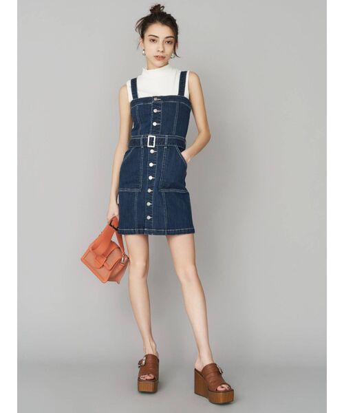 EVRIS（エヴリス）の「ボトルネックノースリトップス（タンクトップ・レディース・ブラック/ホワイト・FREE）」の3枚目の写真