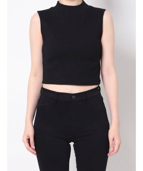 EVRIS（エヴリス）の「ボトルネックノースリトップス（タンクトップ・レディース・ブラック/ホワイト・FREE）」の14枚目の写真