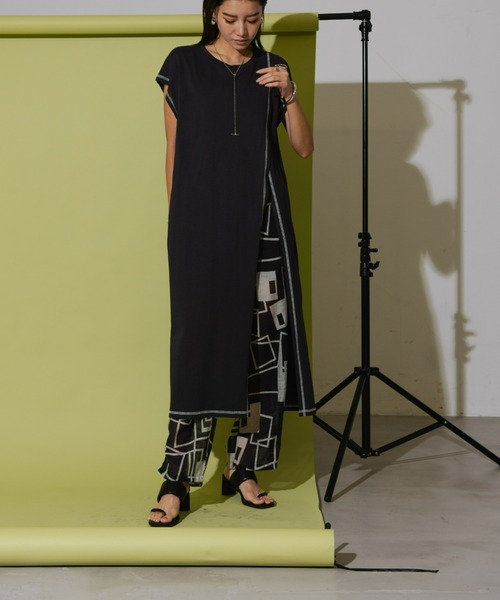AIC.(エーアイシー)の「【再入荷】幾何学柄シアーストレートパンツ(その他パンツ・レディース・ブラック/ブラウン・FREE)」の12枚目の写真