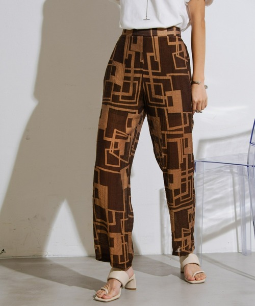 AIC.(エーアイシー)の「【再入荷】幾何学柄シアーストレートパンツ(その他パンツ・レディース・ブラック/ブラウン・FREE)」の20枚目の写真