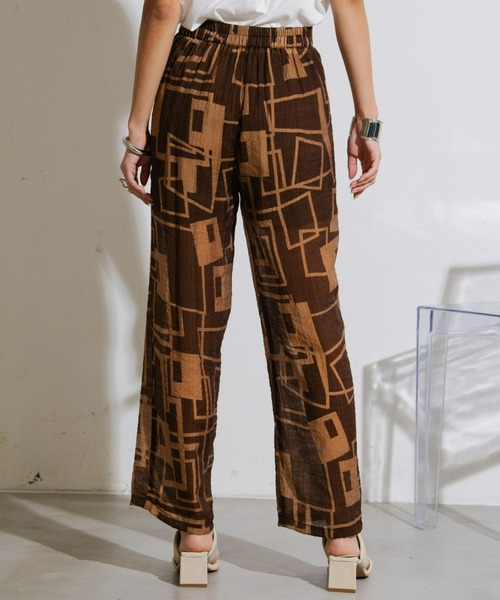 AIC.(エーアイシー)の「【再入荷】幾何学柄シアーストレートパンツ(その他パンツ・レディース・ブラック/ブラウン・FREE)」の14枚目の写真
