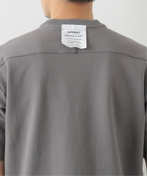 417 EDIFICE（フォーワンセブンエディフィス）の「【CAPSULE-T】 Essential ショートスリーブスウェット（Tシャツ/カットソー・メンズ・ホワイト/チャコールグレー/ブラック/ライトグリーン・SMALL/MEDIUM/LARGE/X-LARGE）」の12枚目の写真