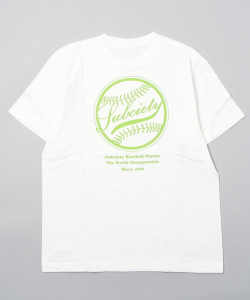 Subciety（サブサエティ）の「LEAGUE TEE（Tシャツ/カットソー・メンズ・ホワイト系その他/ホワイト×ブルー/ネイビー/ホワイト×グリーン/ブラック×イエロー・LARGE/MEDIUM/X-LARGE/XX-LARGE/SMALL）」の17枚目の写真