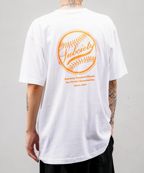 Subciety（サブサエティ）の「LEAGUE TEE（Tシャツ/カットソー・メンズ・ホワイト系その他/ホワイト×ブルー/ネイビー/ホワイト×グリーン/ブラック×イエロー・LARGE/MEDIUM/X-LARGE/XX-LARGE/SMALL）」の3枚目の写真