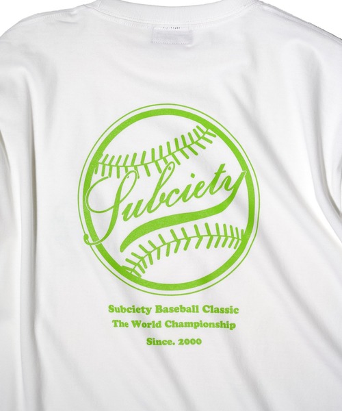 Subciety（サブサエティ）の「LEAGUE TEE（Tシャツ/カットソー・メンズ・ホワイト系その他/ホワイト×ブルー/ネイビー/ホワイト×グリーン/ブラック×イエロー・LARGE/MEDIUM/X-LARGE/XX-LARGE/SMALL）」の12枚目の写真