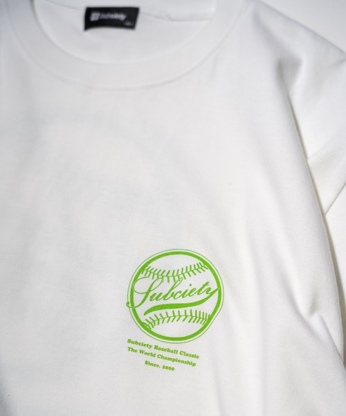 Subciety（サブサエティ）の「LEAGUE TEE（Tシャツ/カットソー・メンズ・ホワイト系その他/ホワイト×ブルー/ネイビー/ホワイト×グリーン/ブラック×イエロー・LARGE/MEDIUM/X-LARGE/XX-LARGE/SMALL）」の18枚目の写真