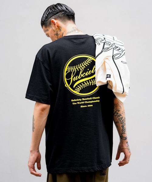 Subciety（サブサエティ）の「LEAGUE TEE（Tシャツ/カットソー・メンズ・ホワイト系その他/ホワイト×ブルー/ネイビー/ホワイト×グリーン/ブラック×イエロー・LARGE/MEDIUM/X-LARGE/XX-LARGE/SMALL）」の21枚目の写真