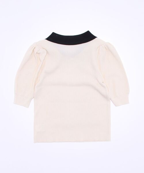 titty＆Co. PETIT by poyo（ティティーアンドコープティバイポヨ）の「【titty&Co. PETIT by POYO】バイカラーリブニットトップス（ニット/セーター・レディース・ホワイト・FREE）」の10枚目の写真