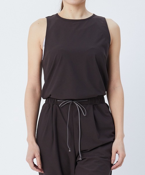 Julier Yoga and Relax(ジュリエヨガアンドリラックス)の「Julier プライムフレックスラッププルオーバー(Tシャツ/カットソー・レディース・ネイビー/ブラウン/ライトグレー・FREE)」の3枚目の写真