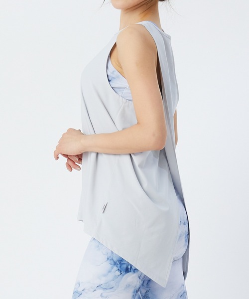Julier Yoga and Relax(ジュリエヨガアンドリラックス)の「Julier プライムフレックスラッププルオーバー(Tシャツ/カットソー・レディース・ネイビー/ブラウン/ライトグレー・FREE)」の9枚目の写真