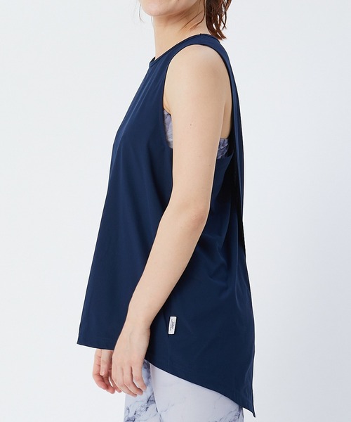 Julier Yoga and Relax(ジュリエヨガアンドリラックス)の「Julier プライムフレックスラッププルオーバー(Tシャツ/カットソー・レディース・ネイビー/ブラウン/ライトグレー・FREE)」の15枚目の写真