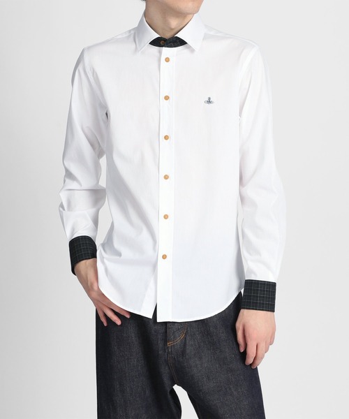 Vivienne Westwood 48 バンドカラーシャツ　ホワイト Vivienne Westwood 48 バンドカラーシャツ ホワイト Vivienne