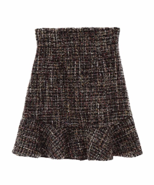 31 Sons de mode（トランテアン　ソン　ドゥ　モード）の「ツイードミニ台形スカート（スカート・レディース・ブラック/パープル/ブラウン・36/38）」の9枚目の写真