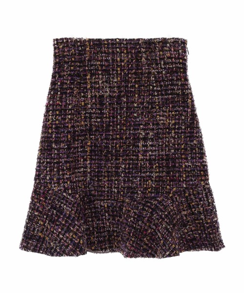 31 Sons de mode（トランテアン　ソン　ドゥ　モード）の「ツイードミニ台形スカート（スカート・レディース・ブラック/パープル/ブラウン・36/38）」の12枚目の写真