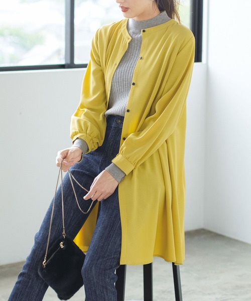 RANAN（ラナン）の「２ＷＡＹボタン使いフレアーブラウス（シャツ/ブラウス・レディース・イエロー/オフホワイト/ベージュ/ブラック・LL/L/M）」の14枚目の写真