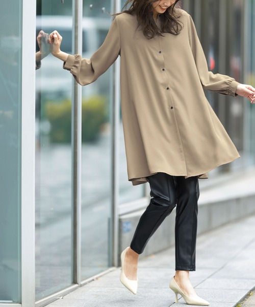 RANAN（ラナン）の「２ＷＡＹボタン使いフレアーブラウス（シャツ/ブラウス・レディース・イエロー/オフホワイト/ベージュ/ブラック・LL/L/M）」の13枚目の写真