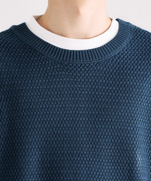 epnok（エプノック）の「クルーネックルーズニットベスト（ベスト・メンズ・ブラック/ブルー/グリーン/ナチュラル・SMALL/MEDIUM/LARGE）」の10枚目の写真