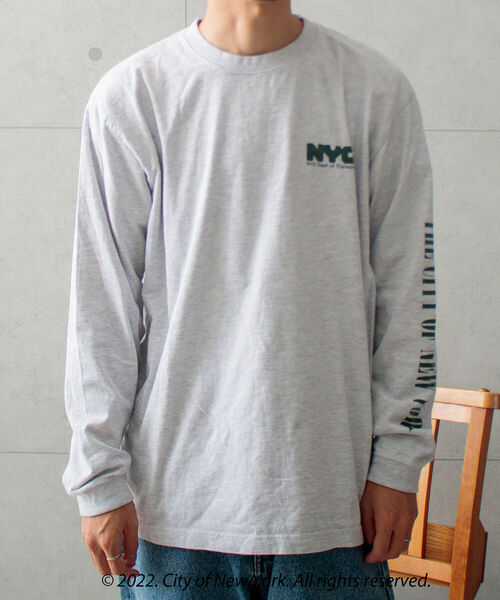 GOOD ROCK SPEED(グッドロックスピード)の「【GOOD ROCK SPEED/グッドロックスピード】NYC (City of NY)ロンT L/S(Tシャツ/カットソー・メンズ・ホワイト/アッシュグレー・M/L)」の9枚目の写真