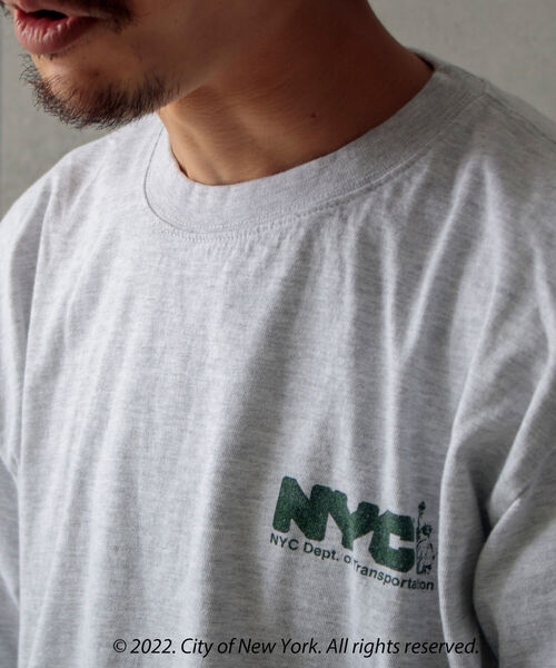 GOOD ROCK SPEED(グッドロックスピード)の「【GOOD ROCK SPEED/グッドロックスピード】NYC (City of NY)ロンT L/S(Tシャツ/カットソー・メンズ・ホワイト/アッシュグレー・M/L)」の8枚目の写真