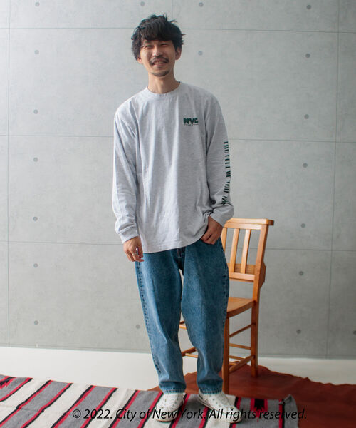 GOOD ROCK SPEED(グッドロックスピード)の「【GOOD ROCK SPEED/グッドロックスピード】NYC (City of NY)ロンT L/S(Tシャツ/カットソー・メンズ・ホワイト/アッシュグレー・M/L)」の5枚目の写真