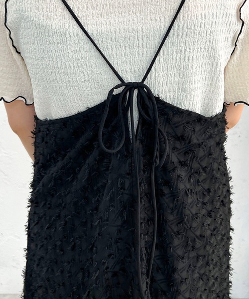 apres jour mignon（アプレジュールミニョン）の「シアーキャミワンピース【ZOZOTOWN限定アイテム】（ワンピース・レディース・アイボリー/ブラック・X-LARGE/フリー）」の16枚目の写真