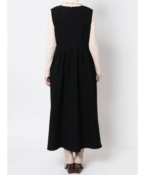 merry jenny（メリージェニー）の「おはなジャガードジャンパーワンピース（ワンピース・レディース・ブラック/ベージュ・FREE）」の17枚目の写真
