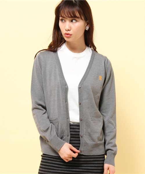 GIORDANO（ジョルダーノ）の「[GIORDANO]ライオン刺繍カーディガン（カーディガン/ボレロ・レディース・ブラック/グレー/ネイビー/レッド・FREE）」の3枚目の写真