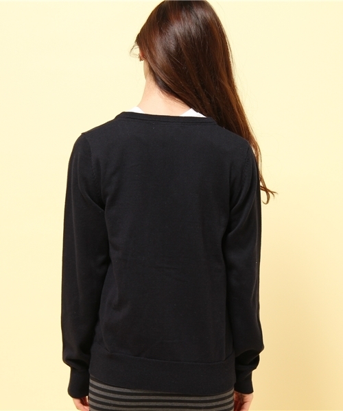 GIORDANO（ジョルダーノ）の「[GIORDANO]ライオン刺繍カーディガン（カーディガン/ボレロ・レディース・ブラック/グレー/ネイビー/レッド・FREE）」の7枚目の写真