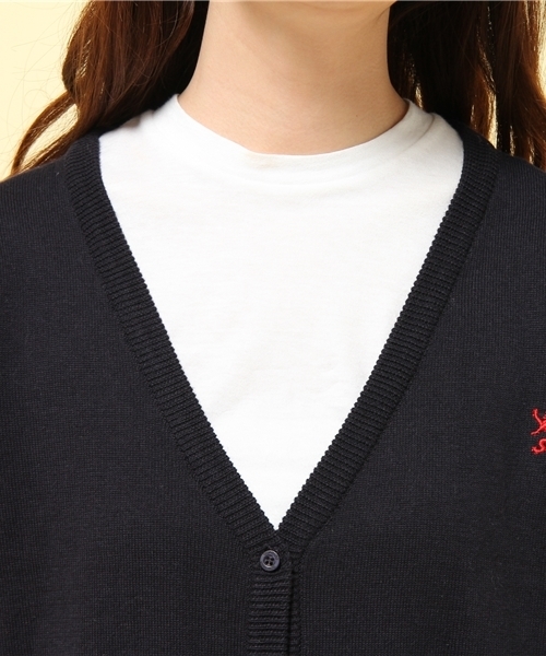 GIORDANO（ジョルダーノ）の「[GIORDANO]ライオン刺繍カーディガン（カーディガン/ボレロ・レディース・ブラック/グレー/ネイビー/レッド・FREE）」の9枚目の写真