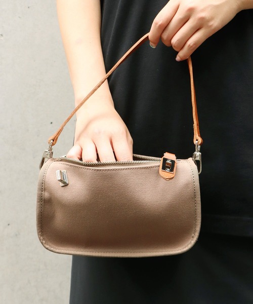 sita parantica（シータパランティカ）の「sita parantica/シータ パランティカ CANVAS×LEATHER CLUTCH BAG クラッチバッグ ハンドバッグ ミニバッグ（ハンドバッグ・レディース・ブラック/ダークブラウン/カーキ/レッド・FREE）」の20枚目の写真