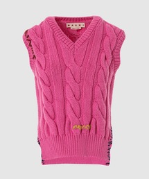 V NECK VEST/ツイステッドウールベスト