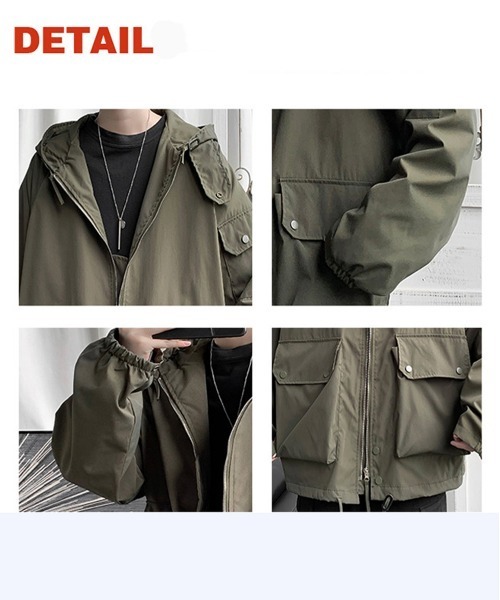 gentle fullness マウンテンパーカー 絞り付き gentle fullness マウンテンパーカー 絞り付き