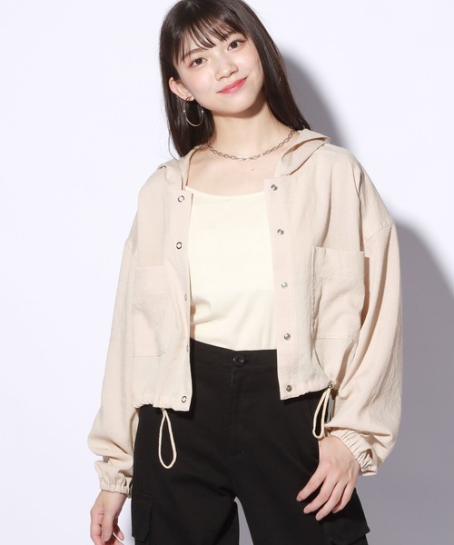 repipi armario（レピピ アルマリオ）の「ビンテージカコウショートパーカー（パーカー・キッズ・モカ/カーキ/ブラック/ホワイト系その他・SMALL/MEDIUM/LARGE）」の2枚目の写真