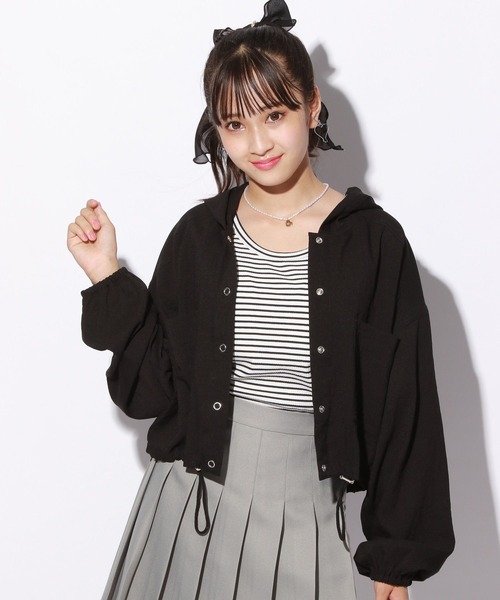 repipi armario（レピピ アルマリオ）の「ビンテージカコウショートパーカー（パーカー・キッズ・モカ/カーキ/ブラック/ホワイト系その他・SMALL/MEDIUM/LARGE）」の3枚目の写真