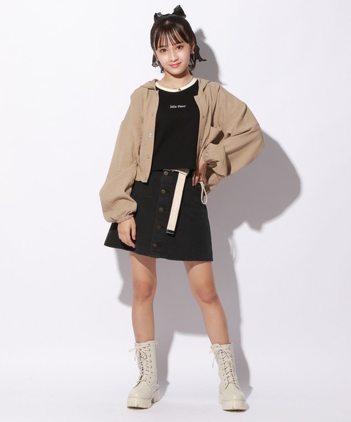 repipi armario（レピピ アルマリオ）の「ビンテージカコウショートパーカー（パーカー・キッズ・モカ/カーキ/ブラック/ホワイト系その他・SMALL/MEDIUM/LARGE）」の7枚目の写真