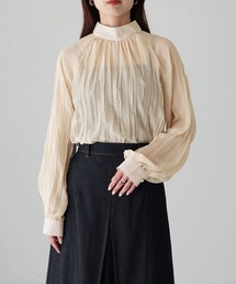 【cheriella】WEB限定クリンクルバックデザインラグランブラウス 新色追加