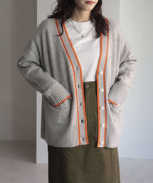 fredy emue | HAMILTON WOOL 配色Vネックカーディガン(カーディガン/ボレロ)