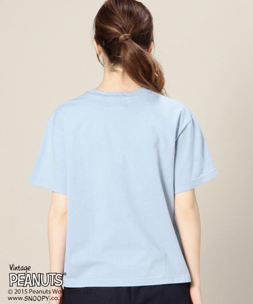 ROSE BUD（ローズバッド）の「(PEANUTS X ROSE BUD) LCTT-15164 FLOCK PRINT LCTT-15164 FLOCK PRINT C/N S/S-T（Tシャツ/カットソー・レディース・ホワイト/ブルー・ONE SIZE）」の12枚目の写真