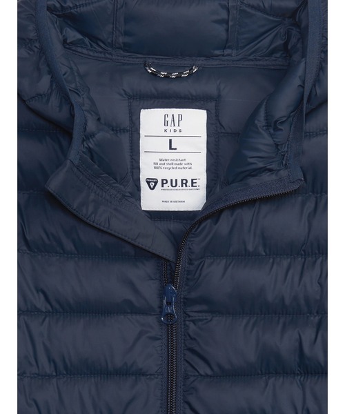 GAP(ギャップ)の「リサイクル素材100% 軽量パファージャケット (キッズ)(ダウンジャケット/コート・キッズ・ブラウン/ネイビー/ブラック/カーキ・XS/S/M/XXL/L/XL)」の5枚目の写真